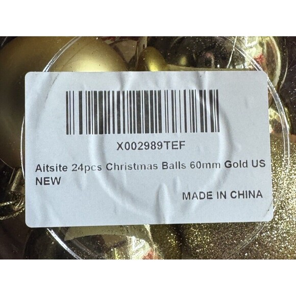 144-Christmas Tree Ornaments 6-24 Packs Red & Gold Shatterproof Holiday Decor - Picture 6 of 7